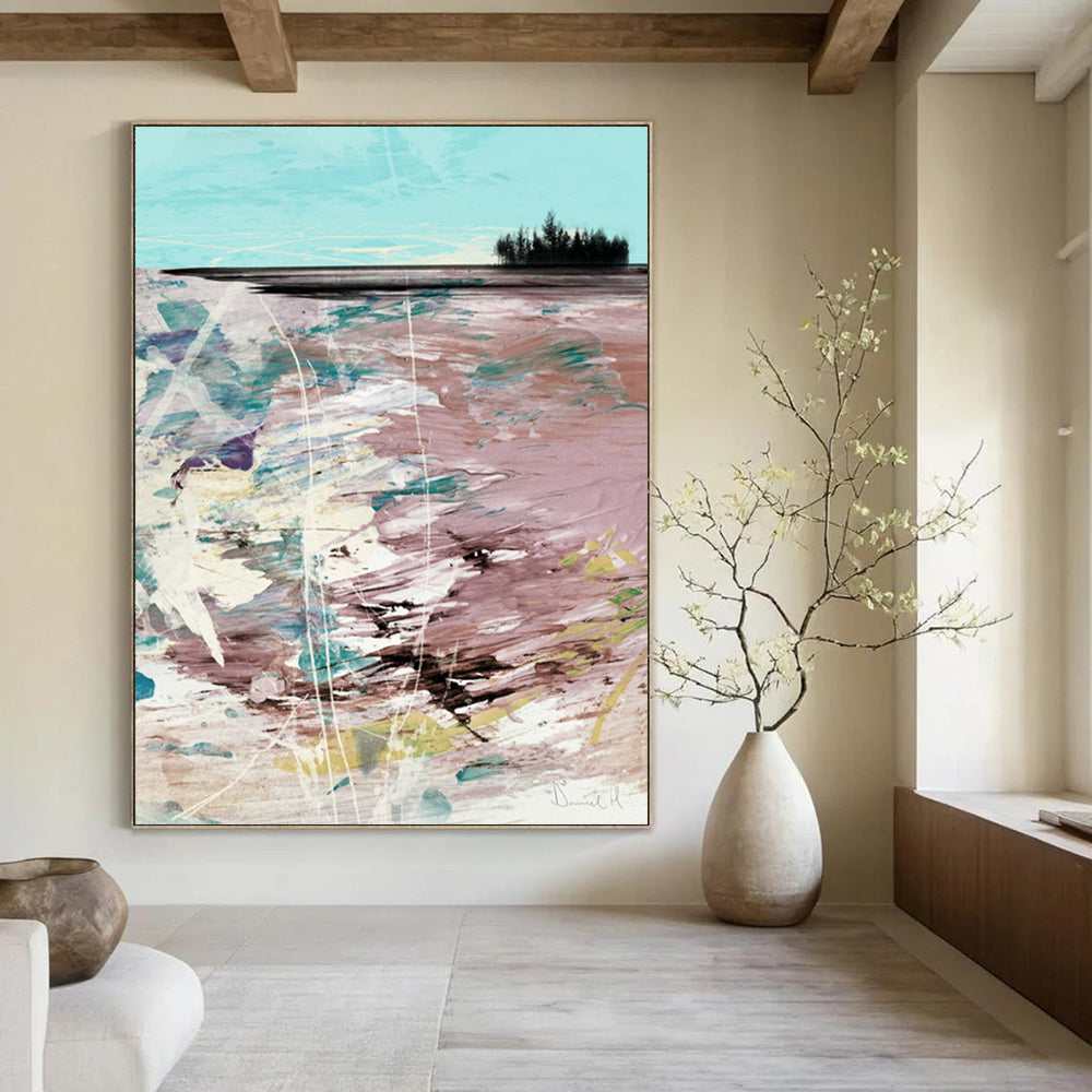 sea wall art in green